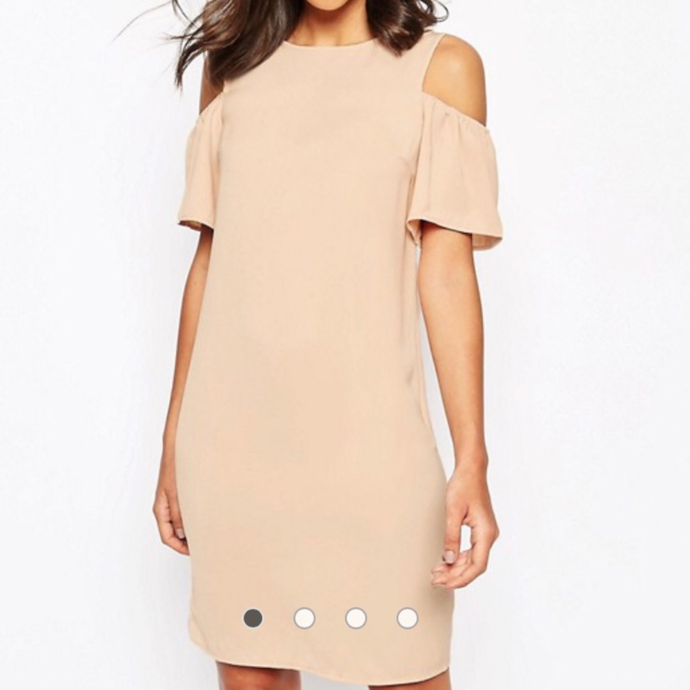 ASOS warehouse cold shoulder shift dress